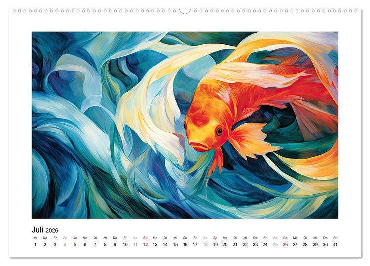 Produktbild: Unterwasserwelt, bunt und wundersch&ouml;n (hochwertiger Premium Wandkalender 2026 DIN A2 quer), Kunstdruck in Hochglanz