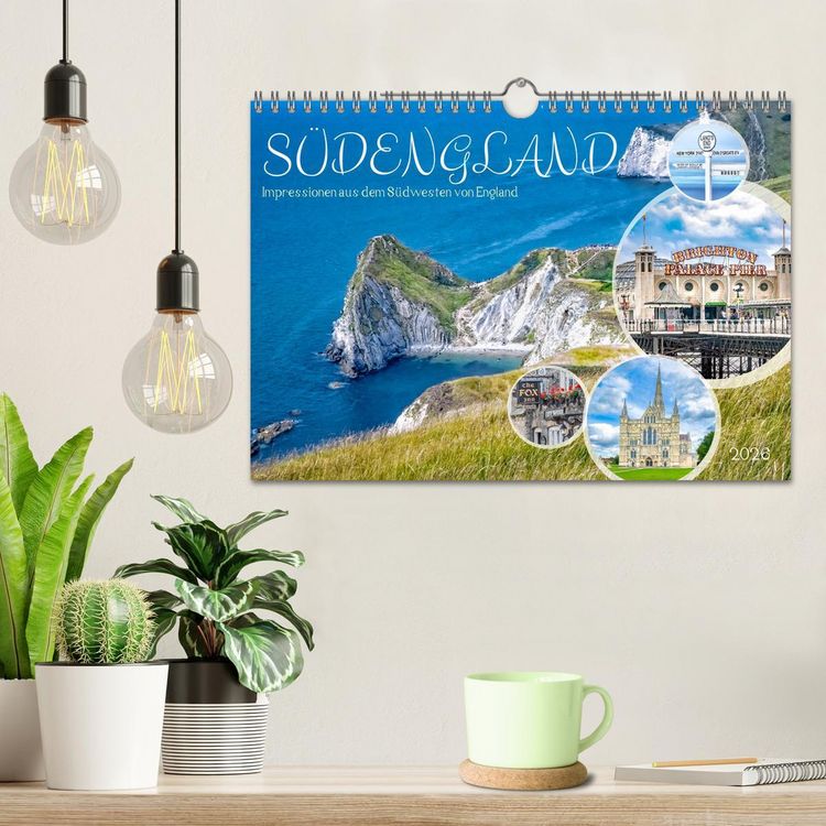 Produktbild: S&uuml;dengland - Impressionen aus dem S&uuml;dwesten von England (Wandkalender 2026 DIN A4 quer), CALVENDO Monatskalender