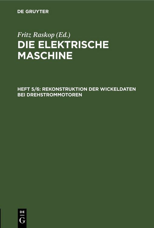 Produktbild: Rekonstruktion der Wickeldaten bei Drehstrommotoren