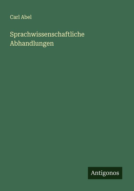 Produktbild: Sprachwissenschaftliche Abhandlungen