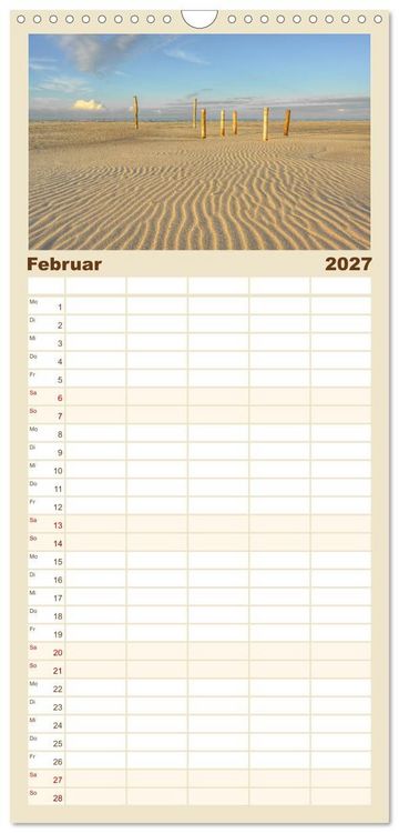 Produktbild: Familienplaner 2027 - Wundersch&ouml;nes Amrum mit 5 Spalten (Wandkalender, 21 x 45 cm) CALVENDO