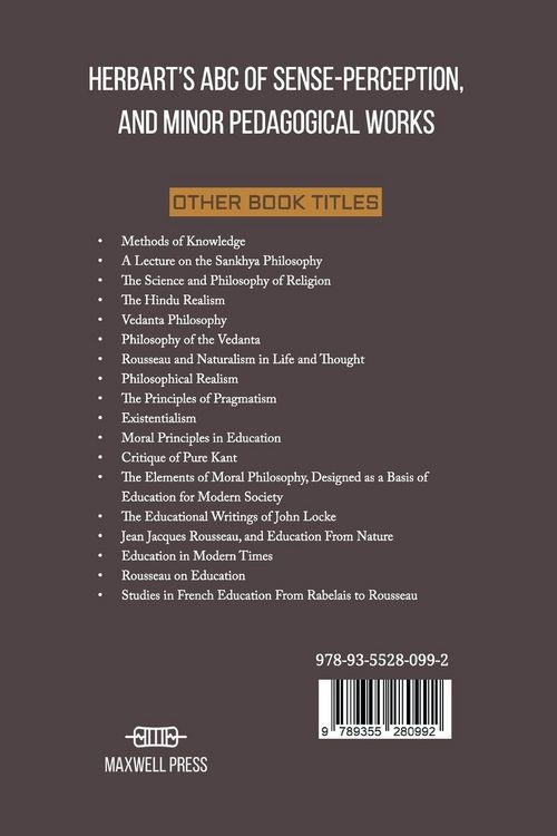 Produktbild: Herbart's ABC of Sense-Perception, and Minor Pedagogical Works