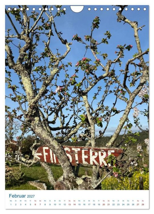 Produktbild: Camino a Fisterra - der Jakobsweg zum Kap Finisterra (Wandkalender 2027 DIN A4 hoch), CALVENDO Monatskalender