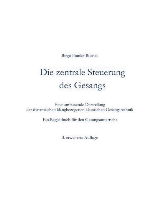 Produktbild: Die zentrale Steuerung des Gesangs
