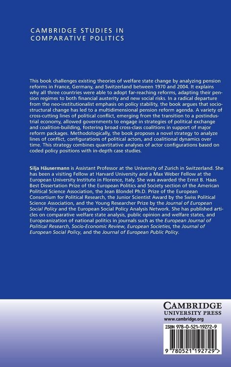 Produktbild: The Politics of Welfare State Reform in Continental Europe