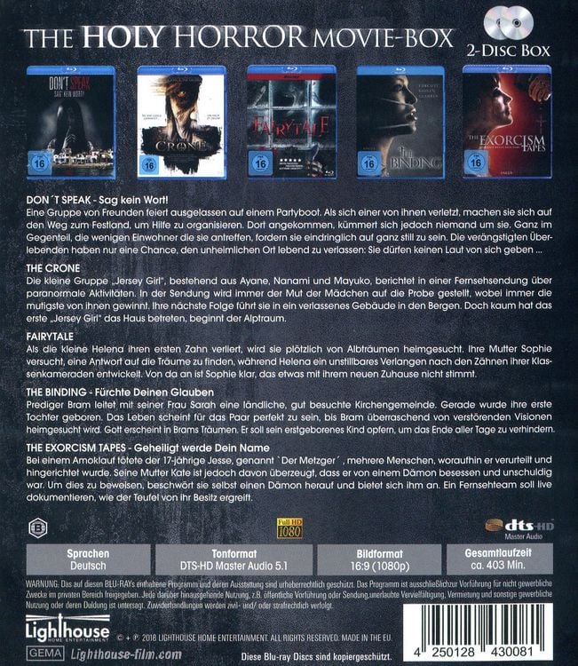 Produktbild: The Holy Horror Movie-Box [2 BRs]