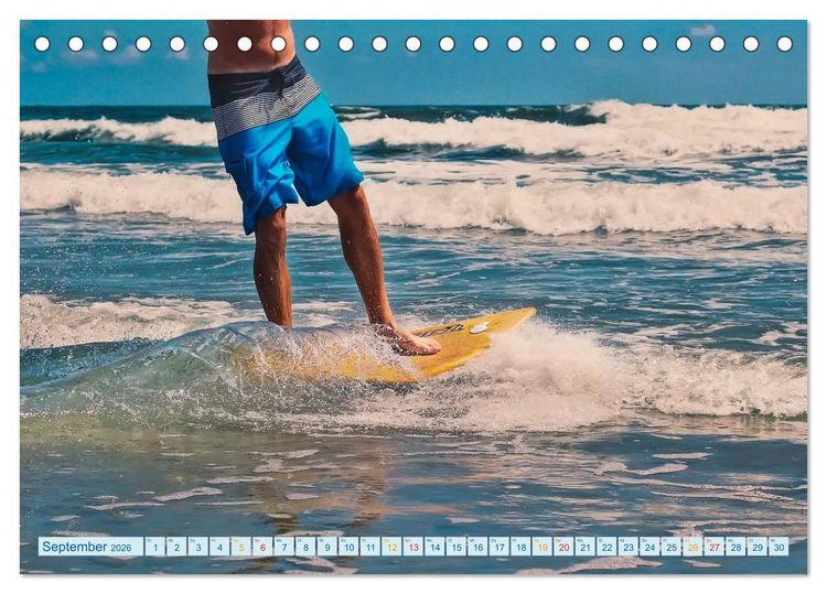 Produktbild: Surfen - Wasser, Wind und coole Typen (Tischkalender 2026 DIN A5 quer), CALVENDO Monatskalender