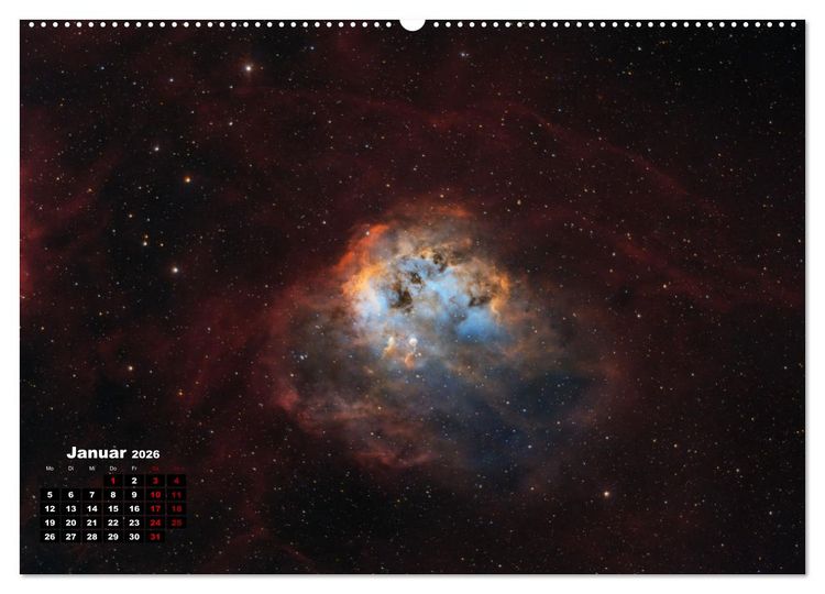 Produktbild: InfinityAstro - die Unendlichkeit im Bild - Astrofotos von Roland Schliessus (hochwertiger Premium Wandkalender 2026 DIN A2 quer), Kunstdruck in Hochglanz