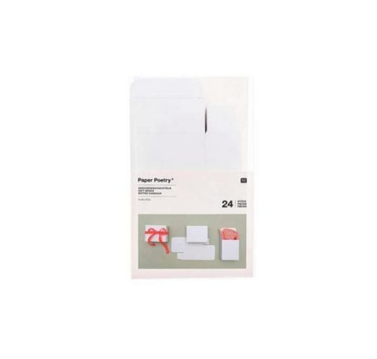 Produktbild: Adventskalender Boxen Weiss, 24 St&uuml;ck