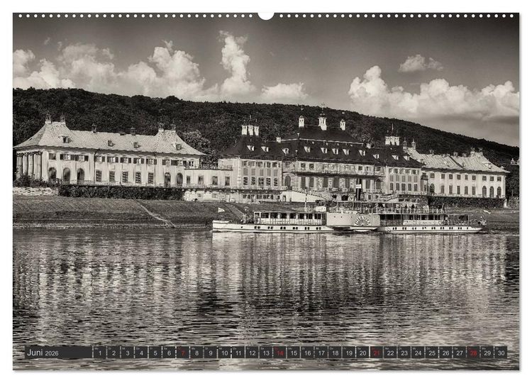 Produktbild: Schaufelraddampfer der S&auml;chsischen Dampfschiffahrt (Wandkalender 2026 DIN A2 quer), CALVENDO Monatskalender