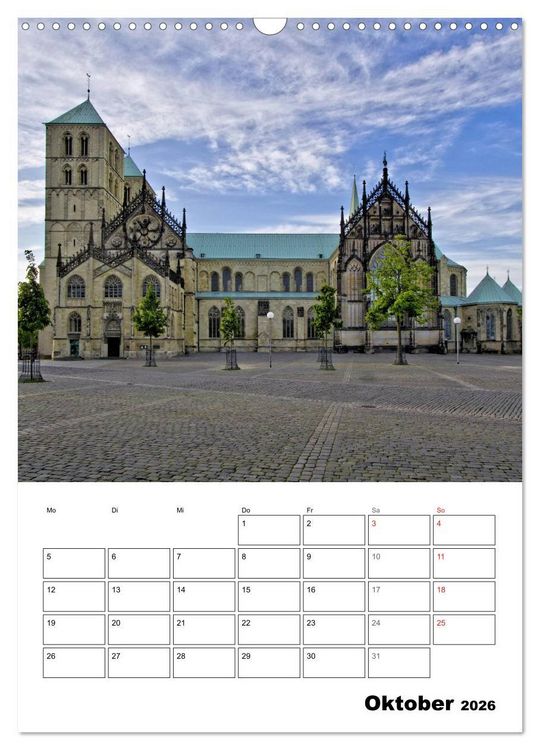 Produktbild: M&uuml;nster entdecken (Wandkalender 2026 DIN A3 hoch), CALVENDO Monatskalender