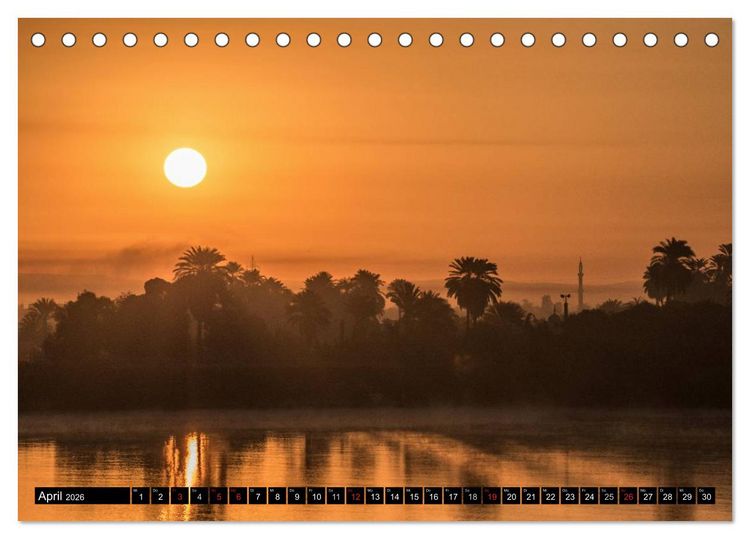 Produktbild: Abenteuer auf dem Nil. Eine Reise von Luxor nach Abu Simbel (Tischkalender 2026 DIN A5 quer), CALVENDO Monatskalender