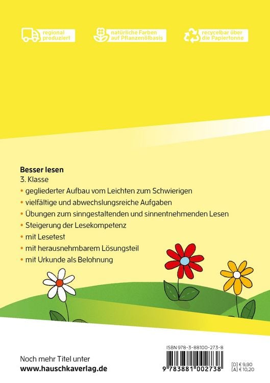 Produktbild: Deutsch 3. Klasse &Uuml;bungsheft - Besser lesen