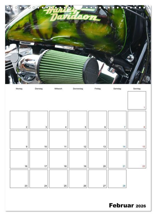 Produktbild: Harley Davidson Familienplaner (Wandkalender 2026 DIN A3 hoch), CALVENDO Monatskalender