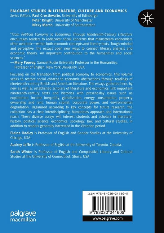 Produktbild: From Political Economy to Economics through Nineteenth-Century Literature