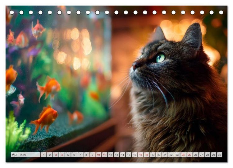Produktbild: Katzen - Jeder Moment ein Abenteuer (Tischkalender 2027 DIN A5 quer), CALVENDO Monatskalender