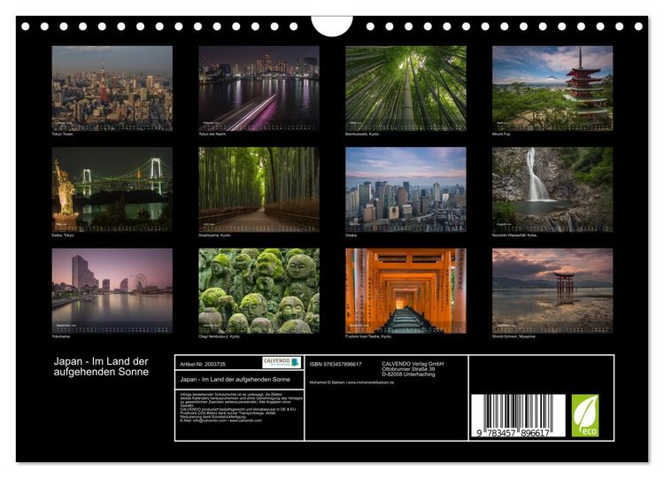 Produktbild: Japan - Im Land der aufgehenden Sonne (Wandkalender 2026 DIN A4 quer), CALVENDO Monatskalender