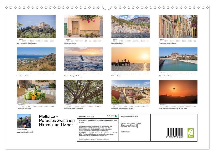 Produktbild: Mallorca - Paradies zwischen Himmel und Meer (Wandkalender 2027 DIN A3 quer), CALVENDO Monatskalender