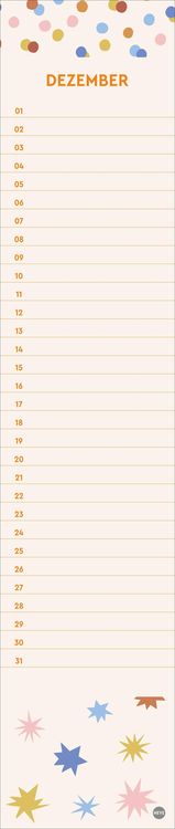 Design Geburtstagskalender Langplaner mini