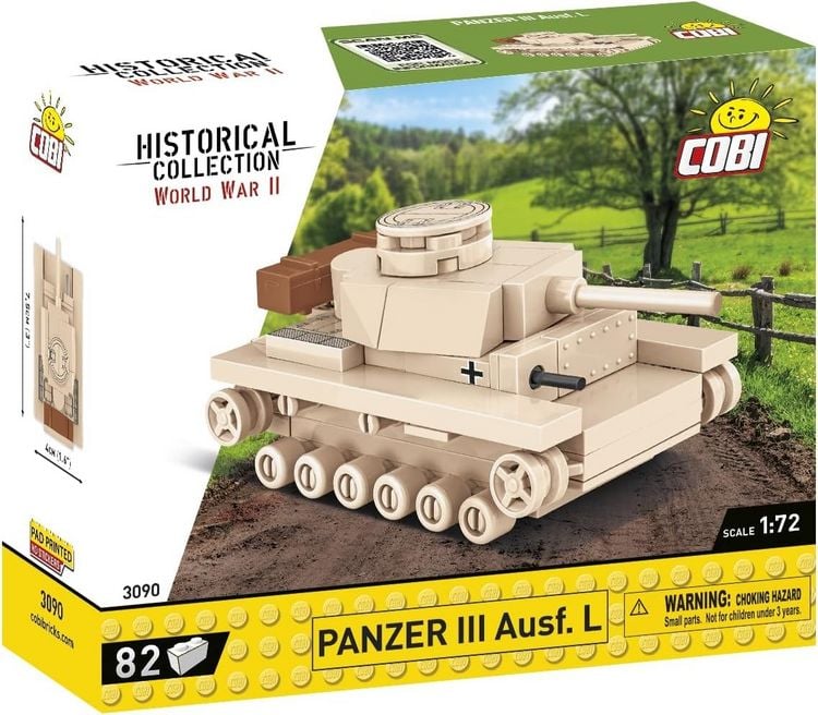 Produktbild: COBI Historical Collection 3090 - Panzer III Ausf.L, WWII, 1:72 Bausatz, 82 Klemmbausteine