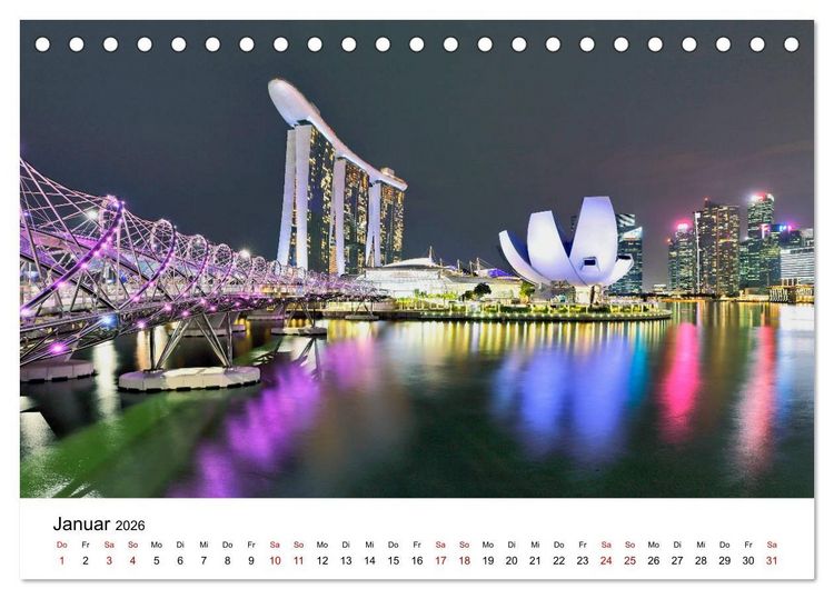 Produktbild: Singapur - Perle S&uuml;dostasiens (Tischkalender 2026 DIN A5 quer), CALVENDO Monatskalender
