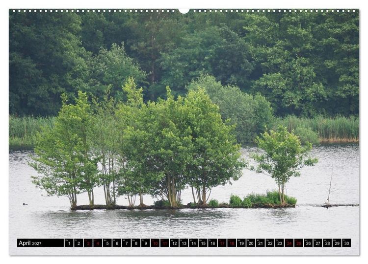 Produktbild: Naturparadies Mei&szlig;endorfer Teiche &ndash; Rund um den H&uuml;ttensee (hochwertiger Premium Wandkalender 2027 DIN A2 quer), Kunstdruck in Hochglanz