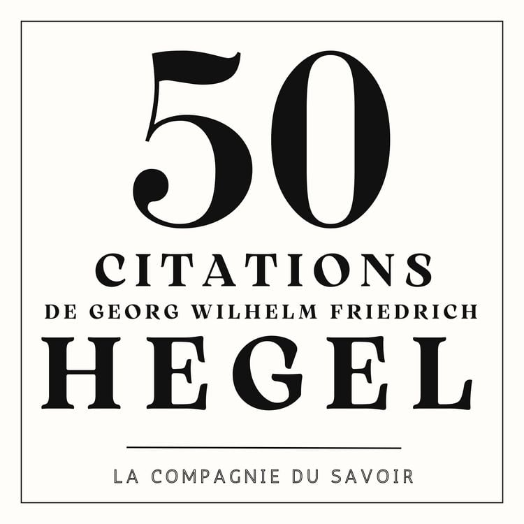 Produktbild: 50 citations de Hegel