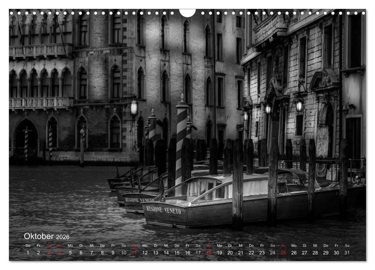 Produktbild: Venedig - Licht und Schatten (Wandkalender 2026 DIN A3 quer), CALVENDO Monatskalender