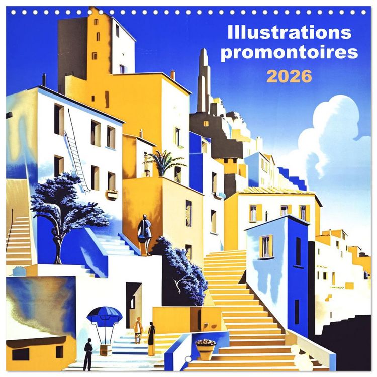 Produktbild: Illustrations promontoires (Calendrier mural carr&eacute; 2026 30x30 cm) Calendrier double avec une page pour vos prises de notes