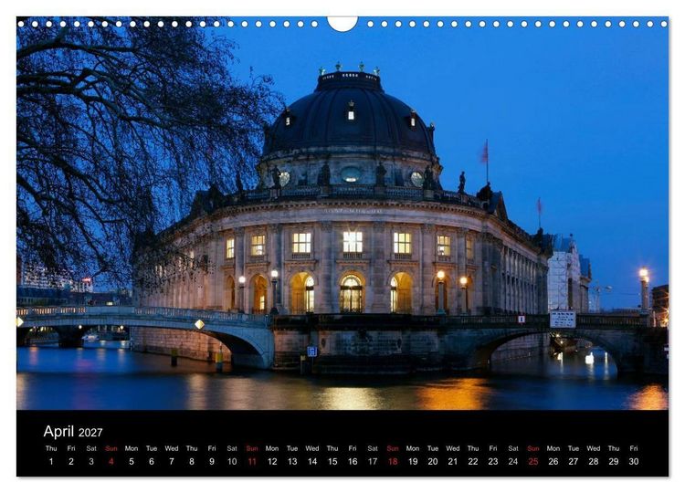 Produktbild: Evening Walk through Berlin (Wall Calendar 2027 DIN A3 landscape), CALVENDO 12 Month Wall Calendar