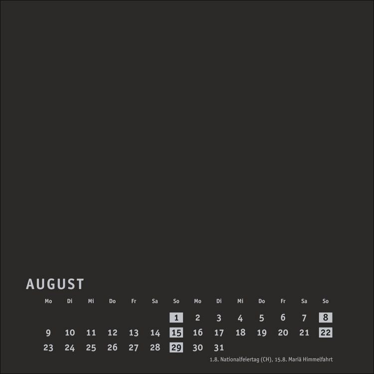 Produktbild: Premium-Bastelkalender schwarz klein 2027
