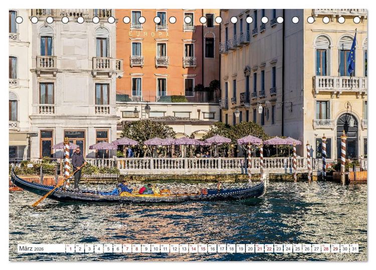 Produktbild: Venedig - Impressionen aus der Serenissima (Tischkalender 2026 DIN A5 quer), CALVENDO Monatskalender