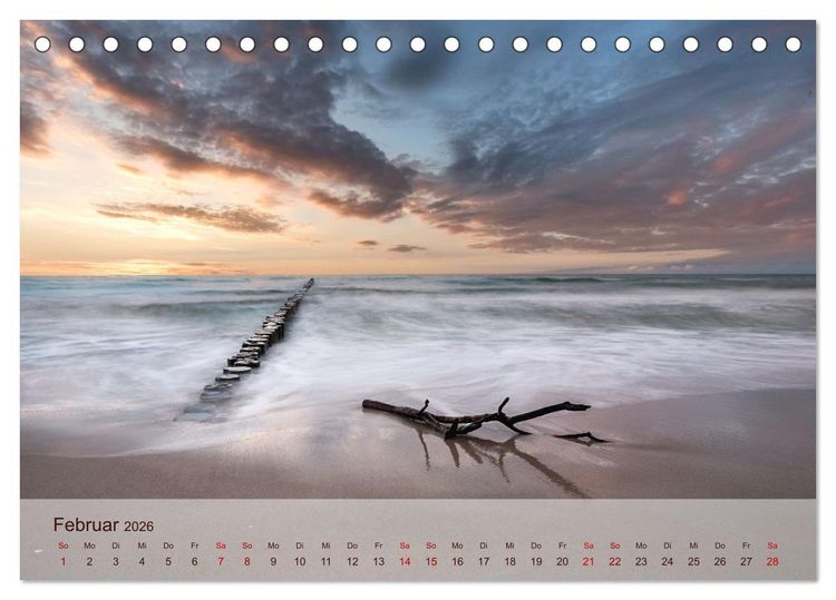 Produktbild: Moin Moin Sch&ouml;ne Stunden am Ostseestrand (Tischkalender 2026 DIN A5 quer), CALVENDO Monatskalender