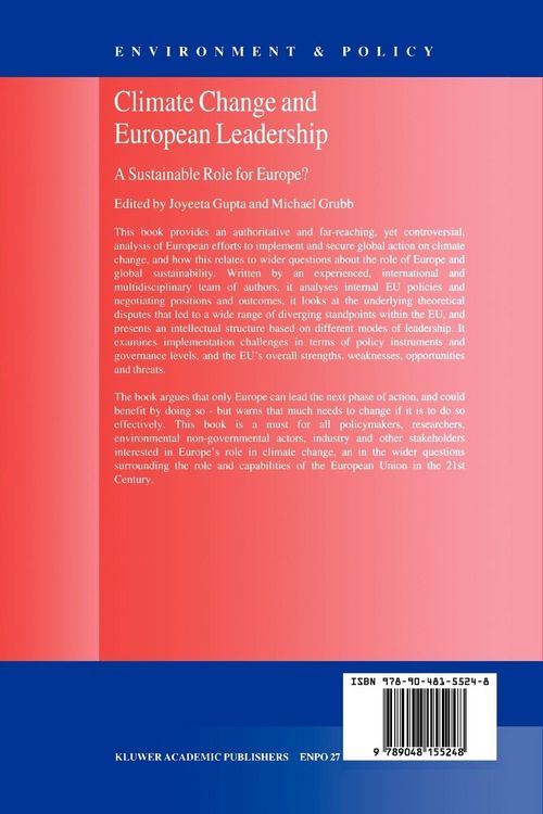 Produktbild: Climate Change and European Leadership