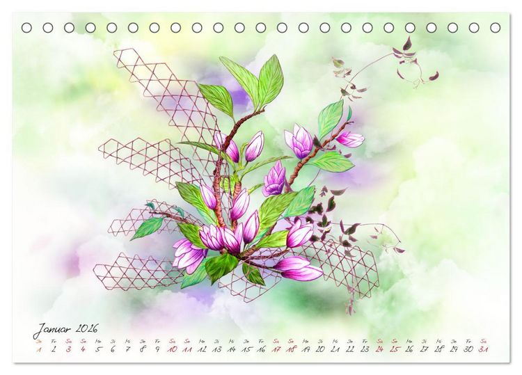 Produktbild: Zauberhaftes Ikebana (Tischkalender 2026 DIN A5 quer), CALVENDO Monatskalender