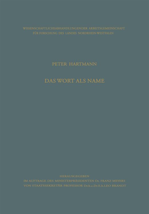 Produktbild: Das Wort als Name