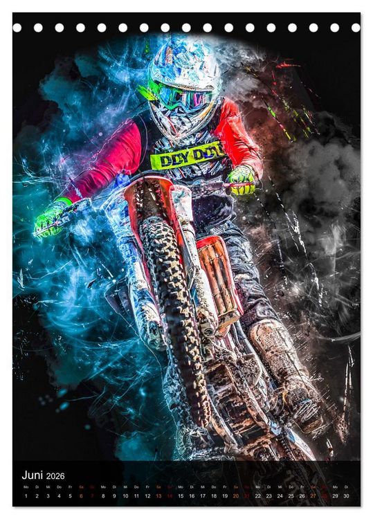 Produktbild: Motocross - einfach faszinierend (Tischkalender 2026 DIN A5 hoch), CALVENDO Monatskalender