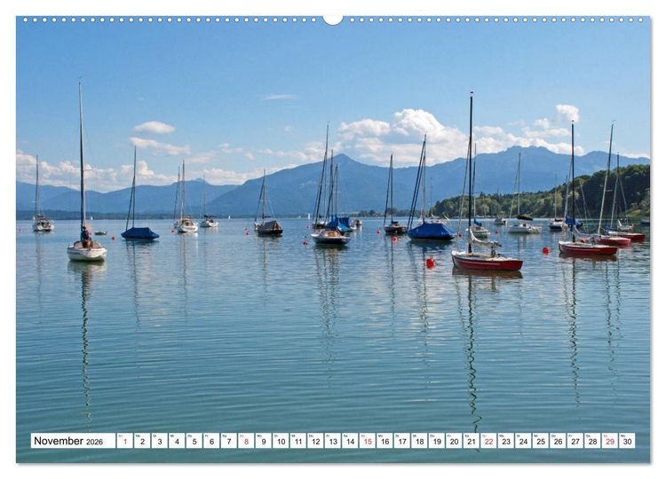 Produktbild: Chiemsee - Sommerferien am bayrischen Meer (Wandkalender 2026 DIN A2 quer), CALVENDO Monatskalender