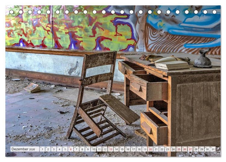 Produktbild: Detroit - Modern Ruins (Tischkalender 2026 DIN A5 quer), CALVENDO Monatskalender