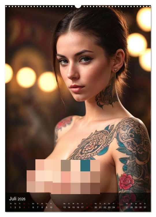 Produktbild: Tattoo Queens (Wandkalender 2026 DIN A2 hoch), CALVENDO Monatskalender