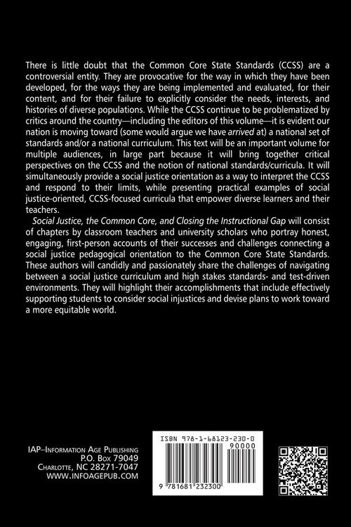 Produktbild: Social Justice, The Common Core, and Closing the Instructional Gap