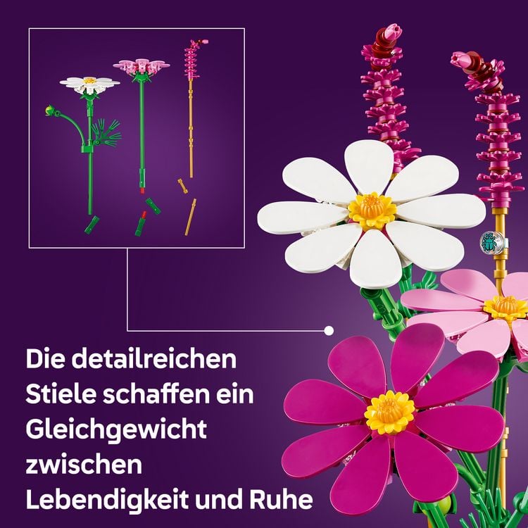 Produktbild: LEGO Botanicals 11514 Kosmeen, Kunstblumen Modellbau f&uuml;r Kinder