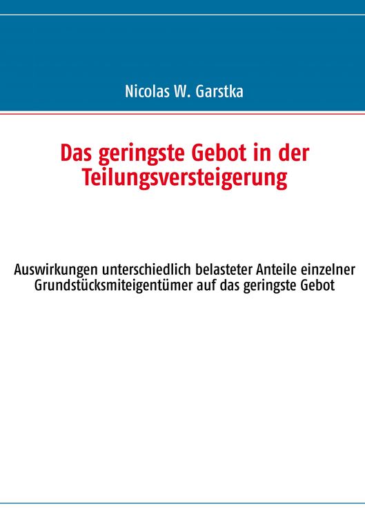 Produktbild: Das geringste Gebot in der Teilungsversteigerung