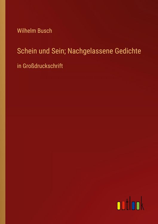 Produktbild: Schein und Sein; Nachgelassene Gedichte