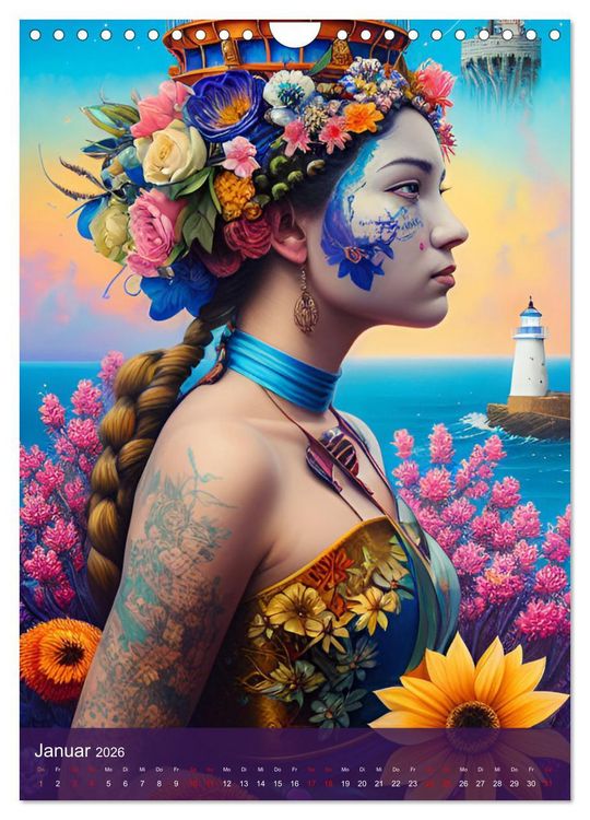 Produktbild: Fotokunst mit KI - Surrealismus (Wandkalender 2026 DIN A4 hoch), CALVENDO Monatskalender
