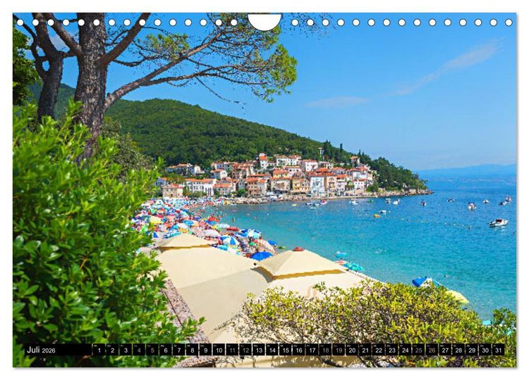 Produktbild: Moscenicka Draga 2026 - Urlaubsparadies an der Kvarner Bucht (Wandkalender 2026 DIN A4 quer), CALVENDO Monatskalender