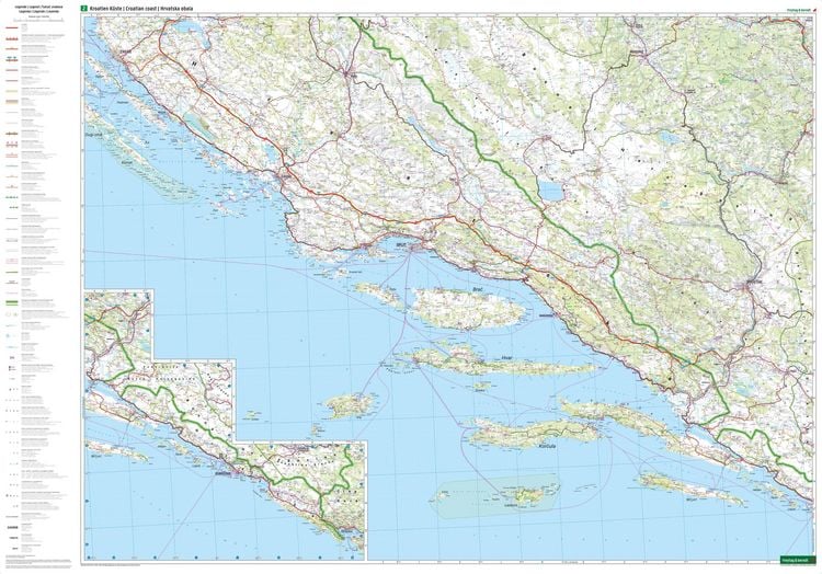 Produktbild: freytag & berndt Stra&szlig;enkarte Kroatien K&uuml;ste 1:200.000