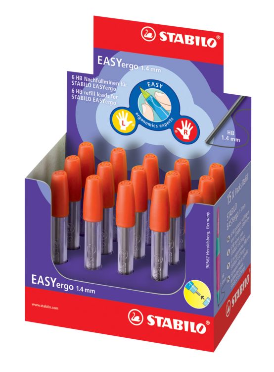 Produktbild: Nachf&uuml;llminen STABILO&reg; EASYergo 1.4, HB, 6 Minen