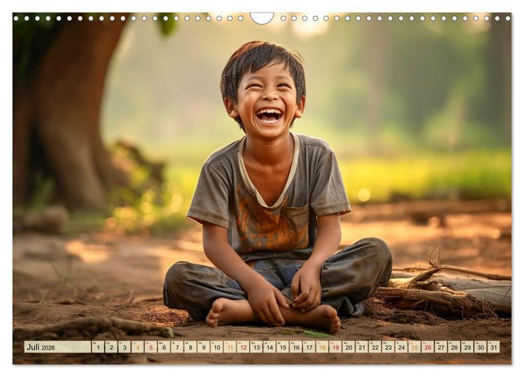 Produktbild: Kinder Lachen (Wandkalender 2026 DIN A3 quer), CALVENDO Monatskalender