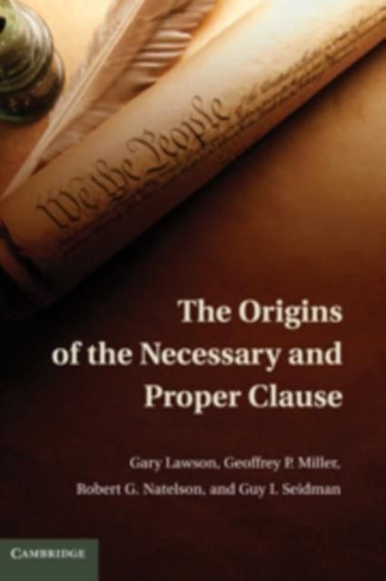 Produktbild: Origins of the Necessary and Proper Clause